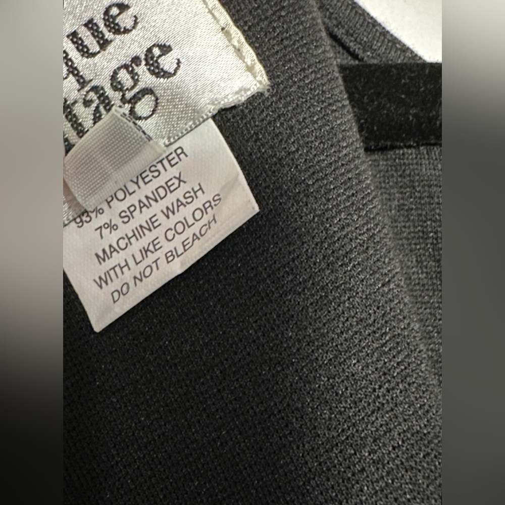 Unique Vintage Black Mod Wiggle Dress NWOT Size Large - Picture 11 of 14